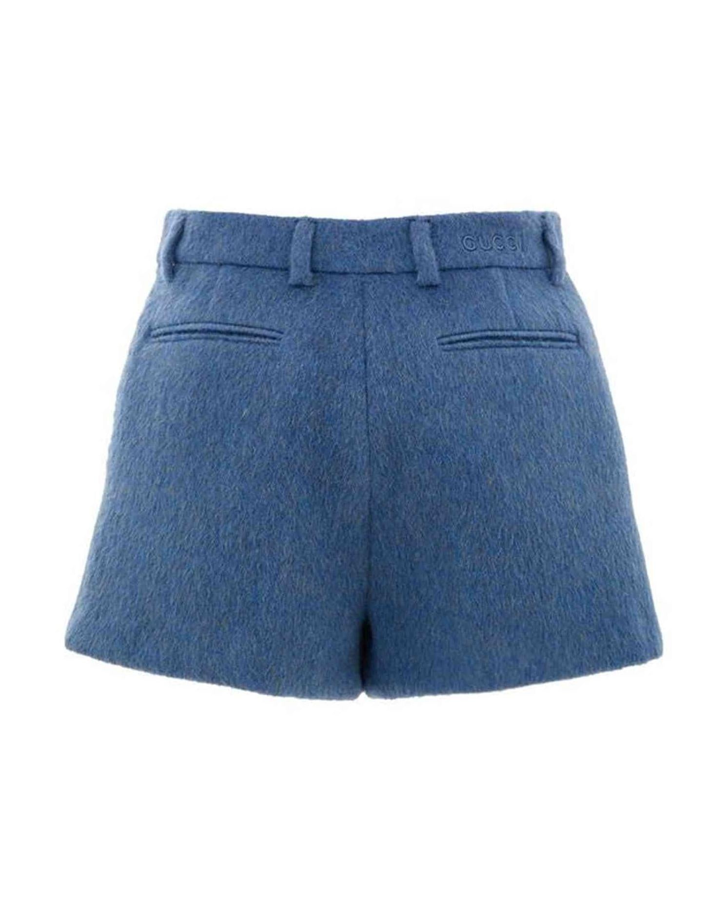 Gucci Blue Wool Short Glam Steals