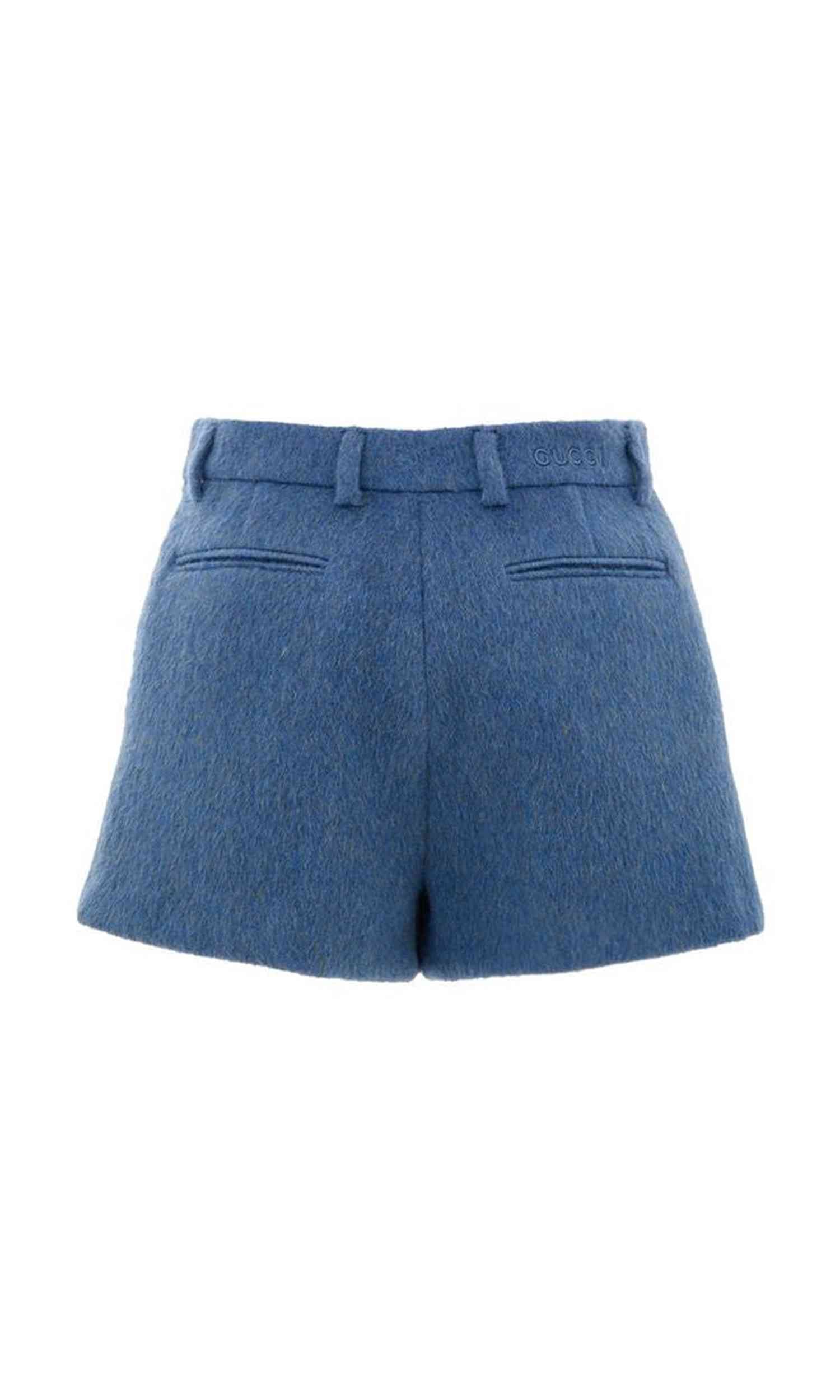 Gucci Blue Wool Short Glam Steals