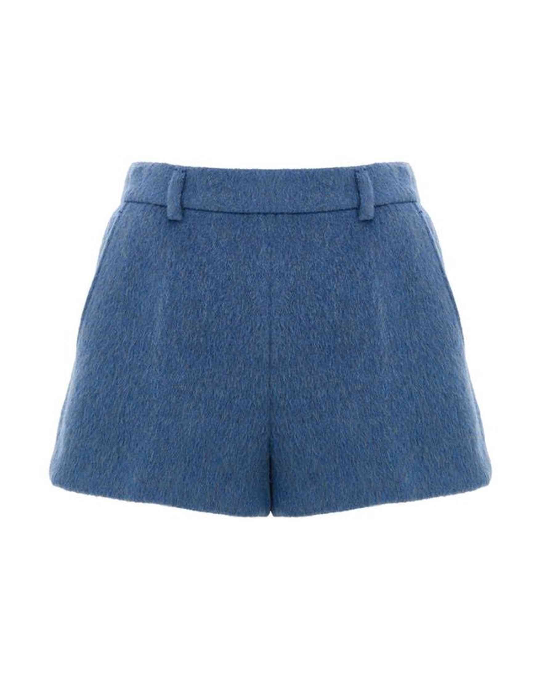 Gucci Blue Wool Short Glam Steals