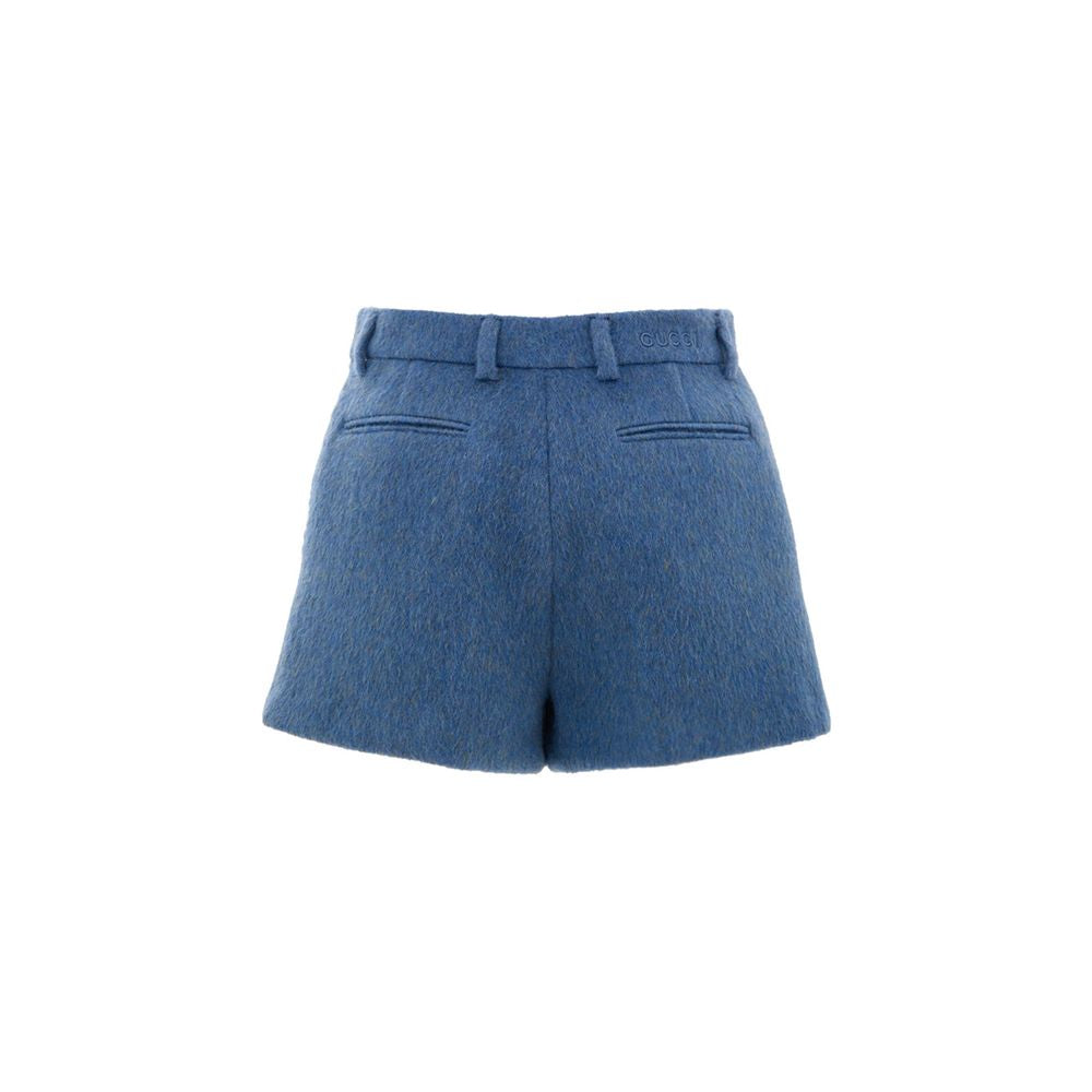 Gucci Blue Wool Short Glam Steals