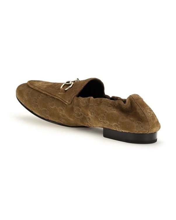 Gucci Brown Calf Leather Bos Taurus Slip On Loafers 