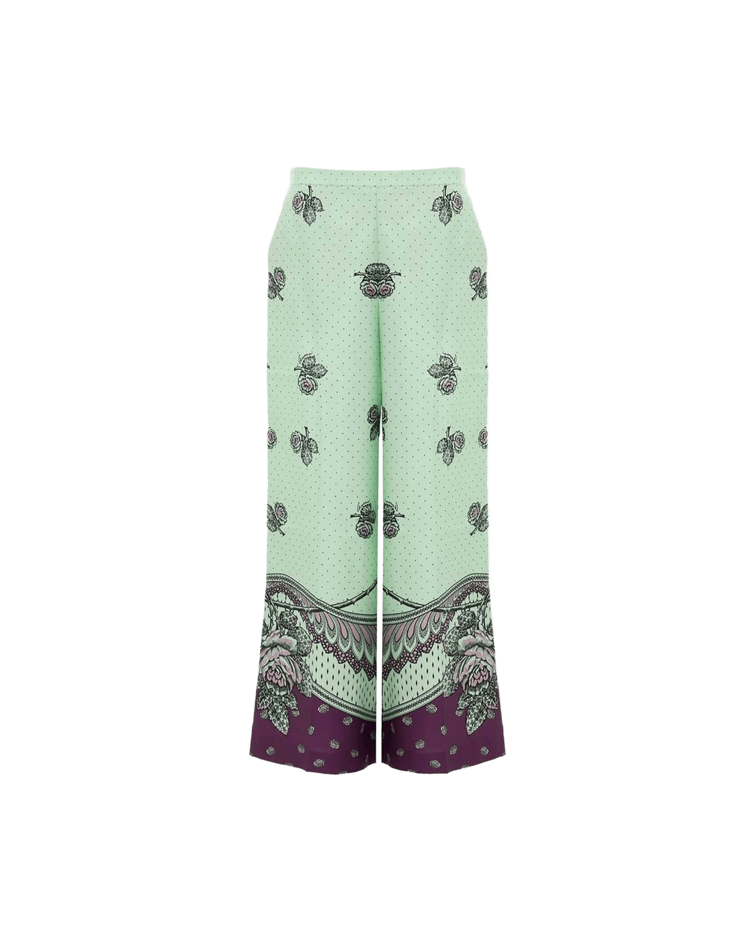 Gucci Green Silk Pant Glam Steals