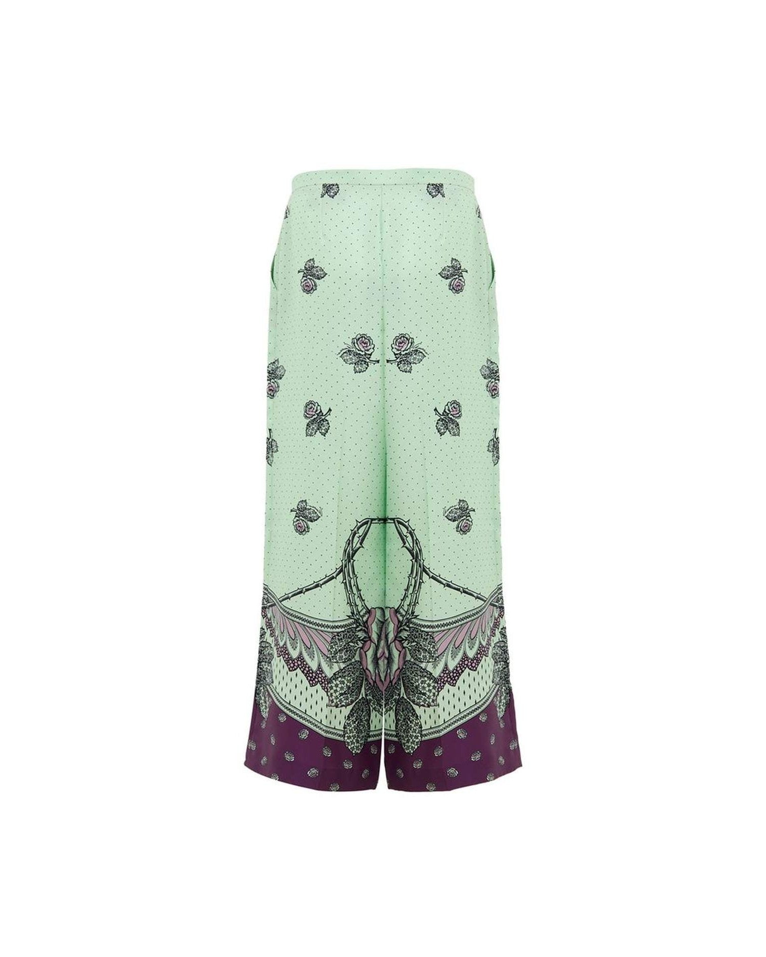 Gucci Green Silk Pant Glam Steals
