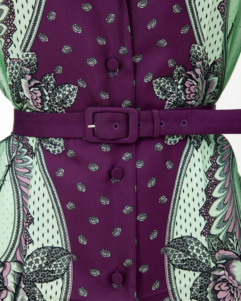 Gucci Green Silk Pattern Shirt Glam Steals