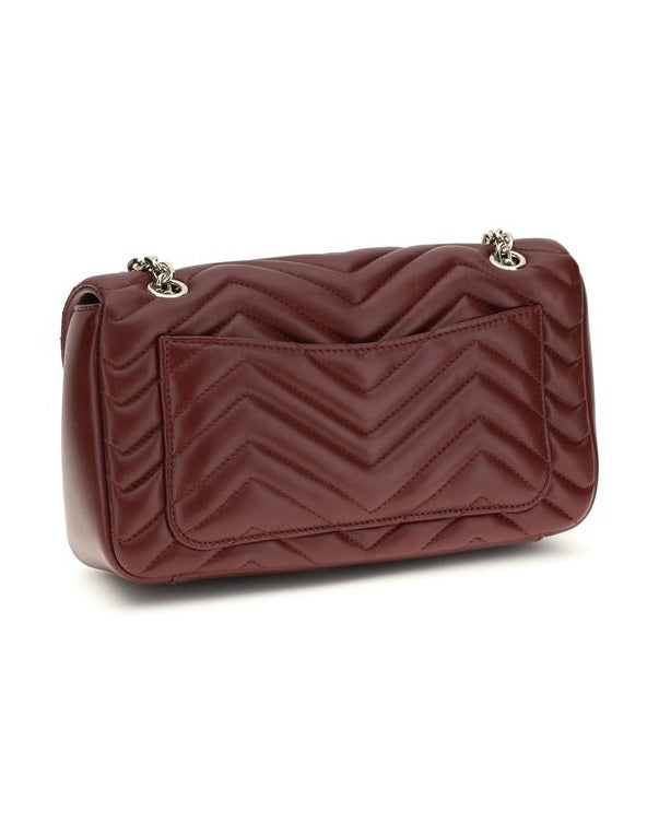 Gucci Leather Bordeaux Calf Bos Taurus Shoulder Bag Glam Steals