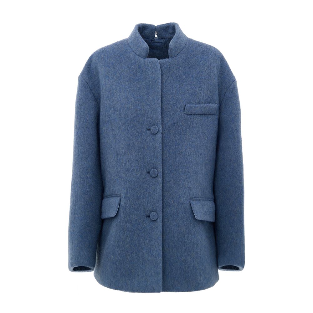 Gucci Light Blue Wool Jacket & Coat Glam Steals