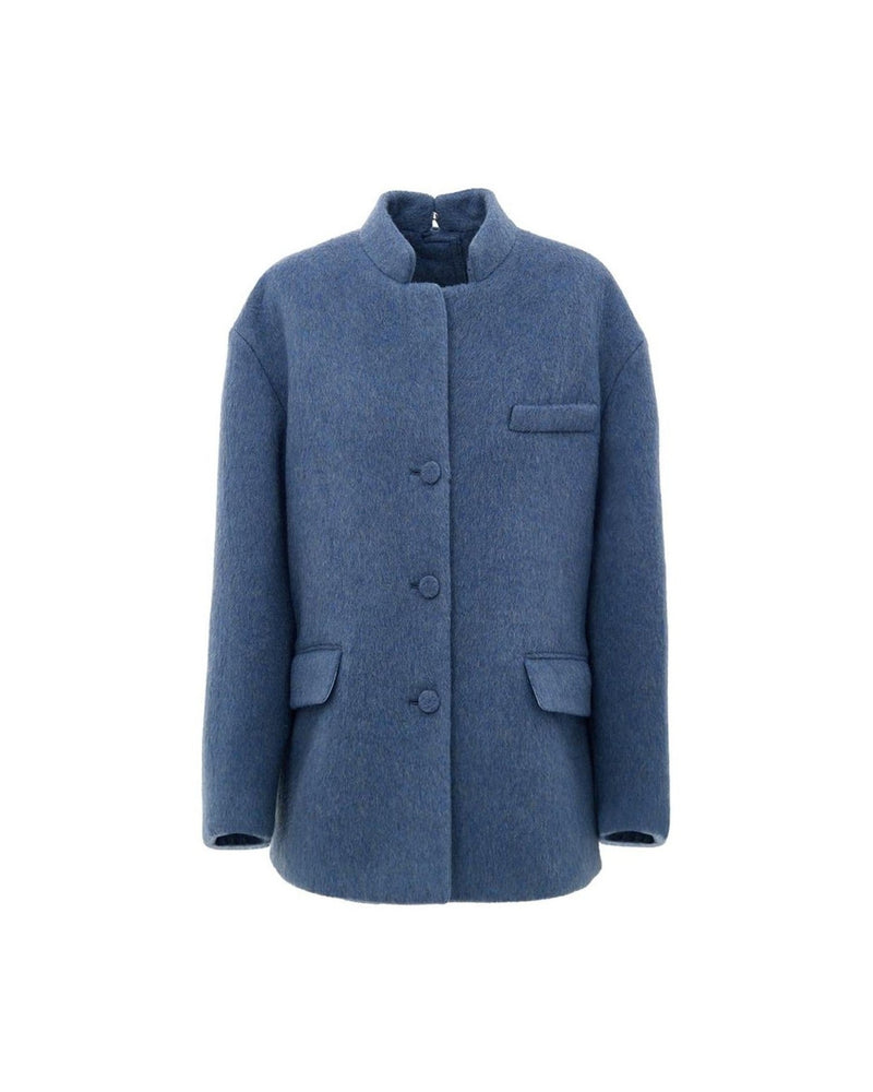 Gucci Light Blue Wool Jacket & Coat Glam Steals