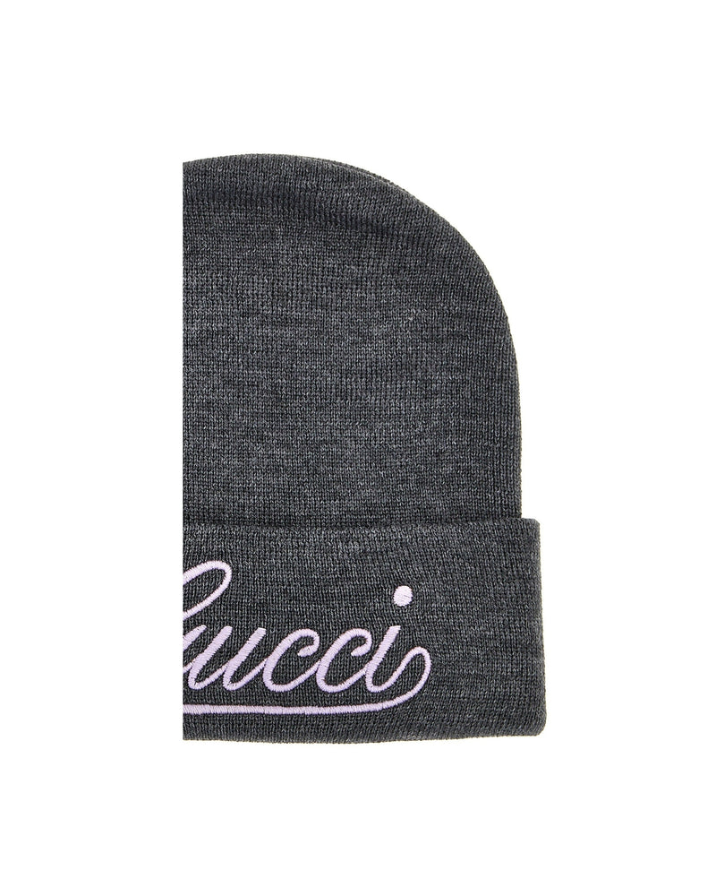 Gucci Logo Embroidery Beanie Scarves Hats & Gloves