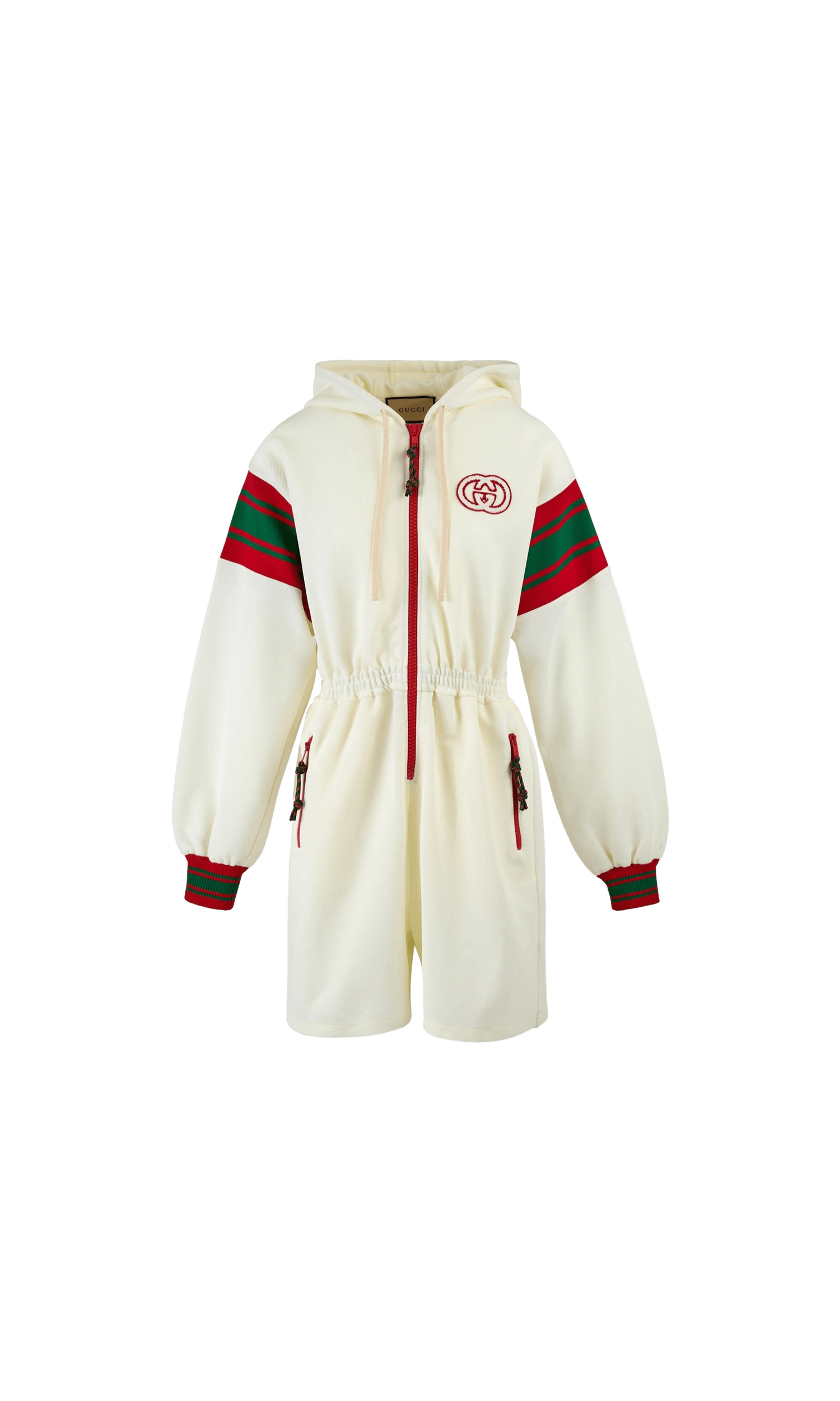Gucci Polyester Cream Hooded Logo Sweatsuit Glam Steals