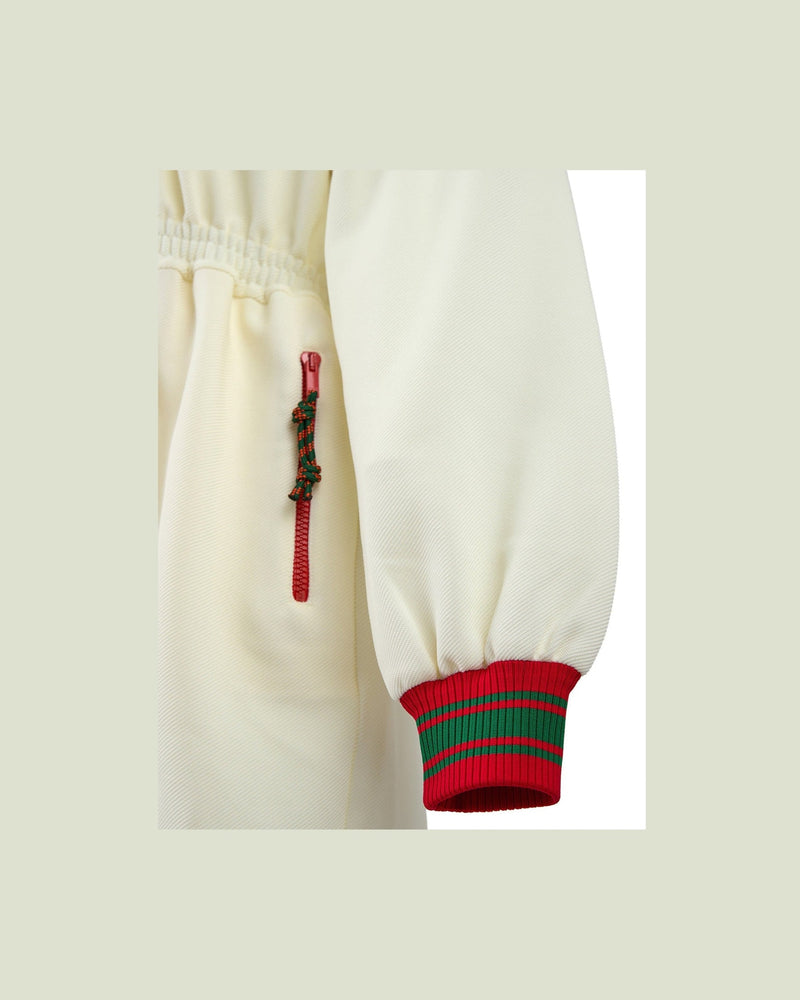 Gucci Polyester Cream Hooded Logo Sweatsuit Glam Steals