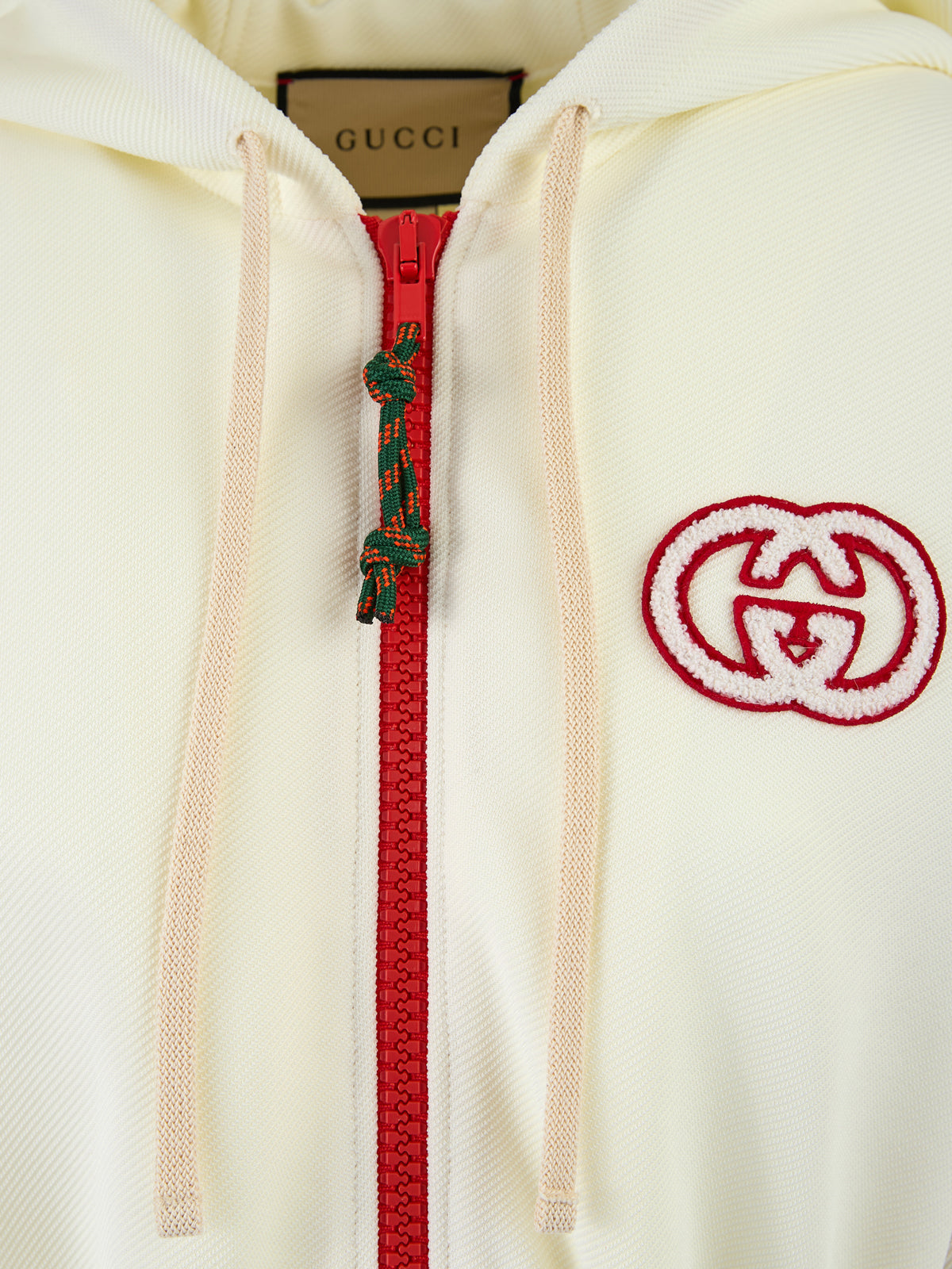 Gucci Polyester Cream Hooded Logo Sweatsuit Glam Steals