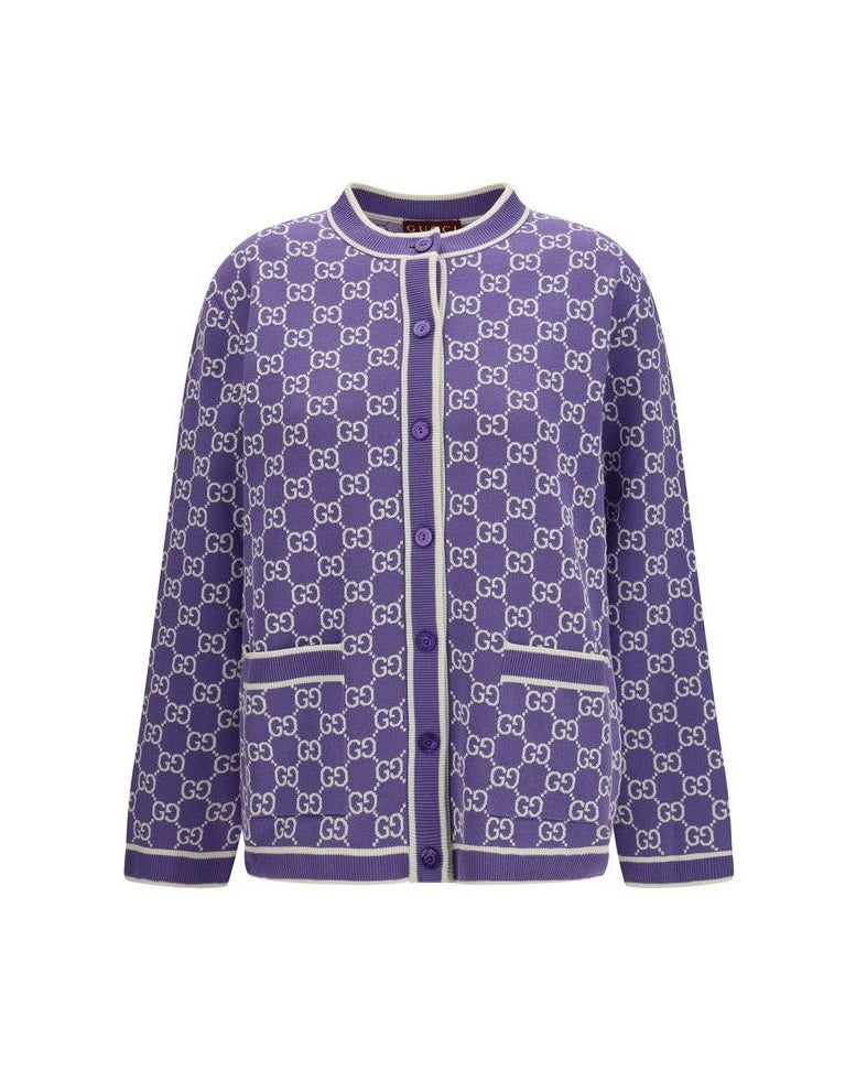Gucci Purple Cotton Cardigan Glam Steals