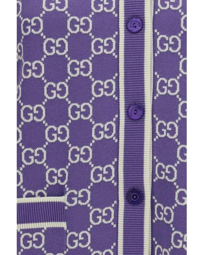 Gucci Purple Cotton Cardigan Glam Steals