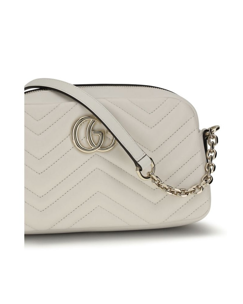 Gucci White Calf Leather Bos Taurus Handbag Glam Steals