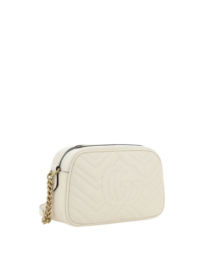 Gucci White Calf Leather Bos Taurus Shoulder Bag 