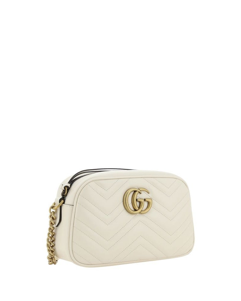 Gucci White Calf Leather Bos Taurus Shoulder Bag 