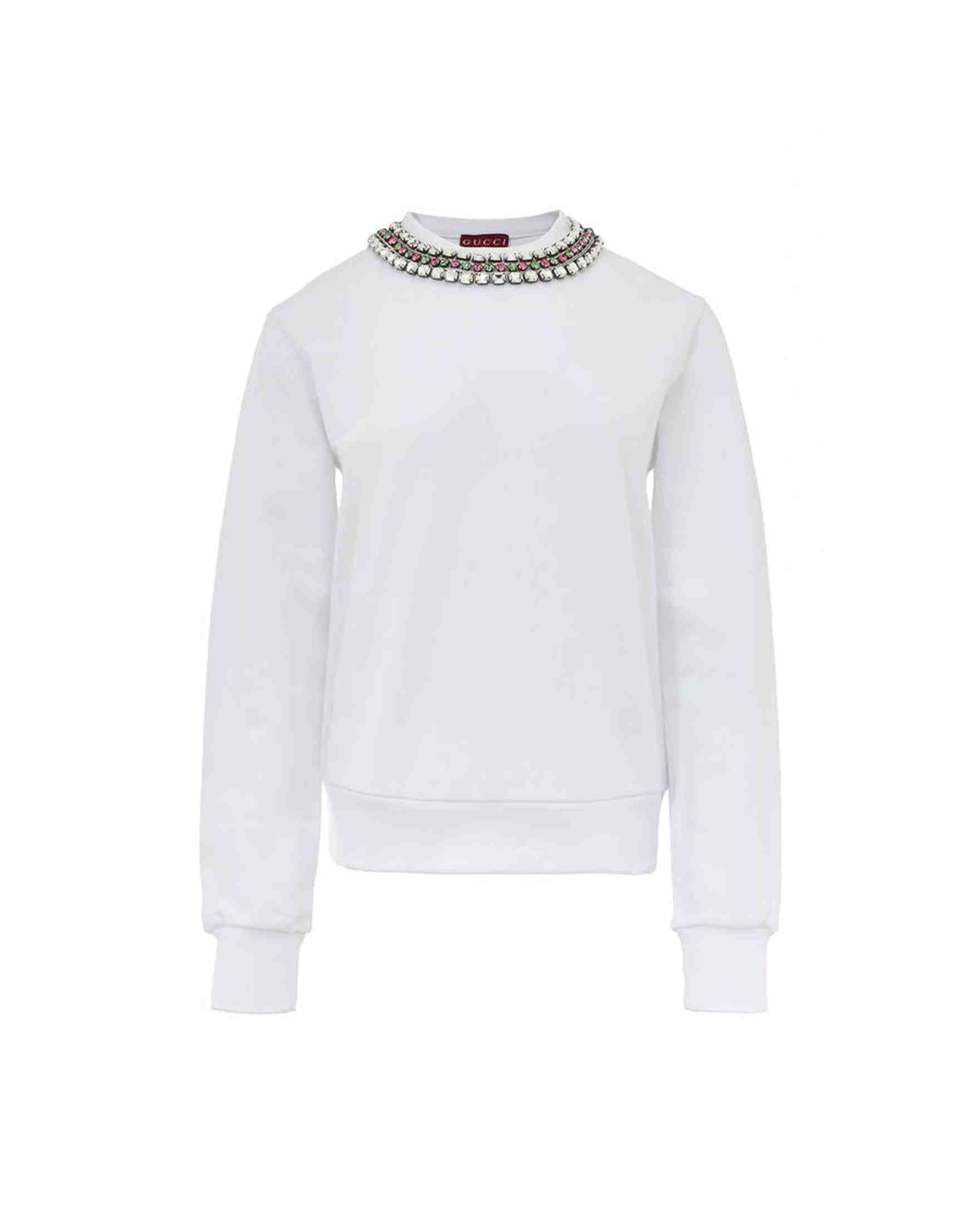Gucci White Cotton Sweat-Shirt Glam Steals