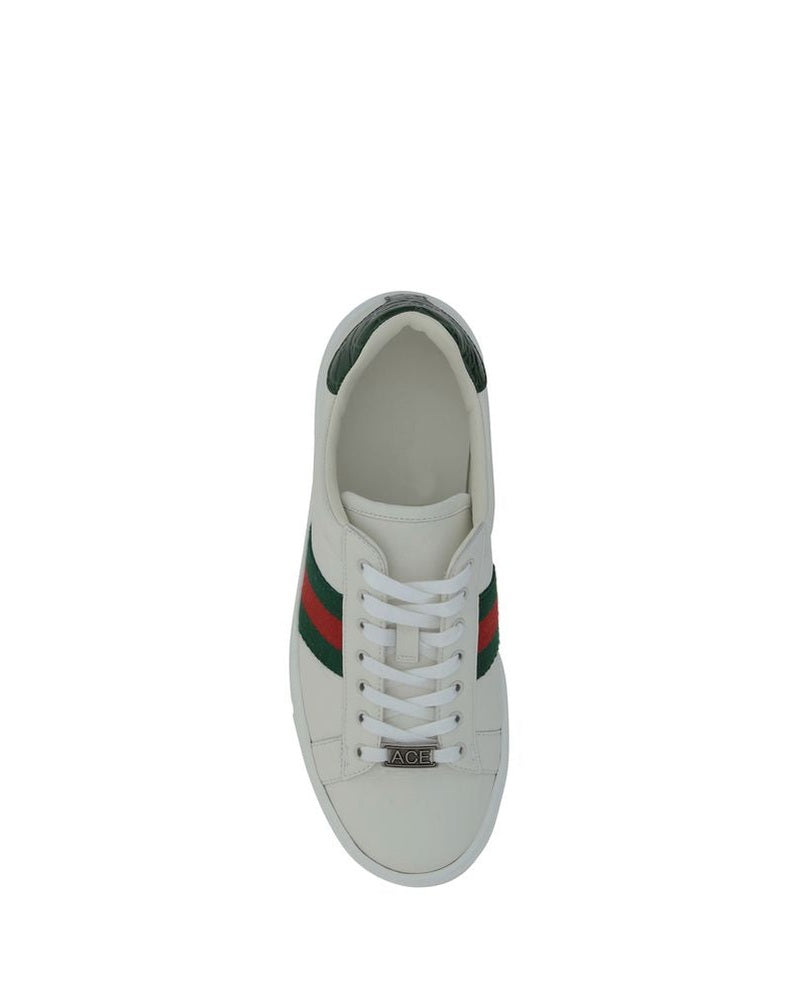 Gucci White Leather Calf Bos Taurus Low Top Sneakers Glam Steals