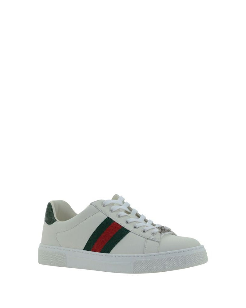 Gucci White Leather Calf Bos Taurus Low Top Sneakers Glam Steals