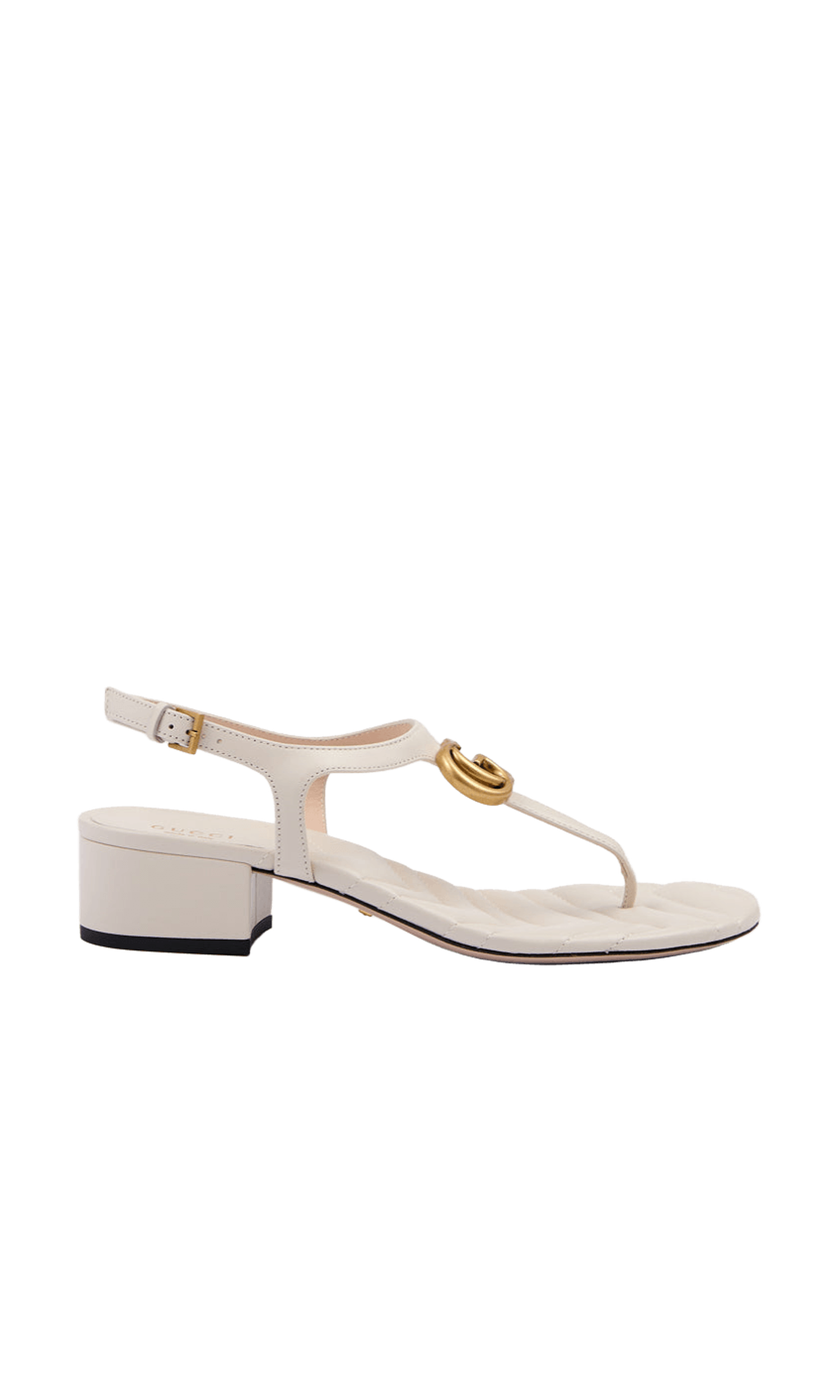 Gucci White Leather Mystic Nappa Charlotte Sandals Glam Steals
