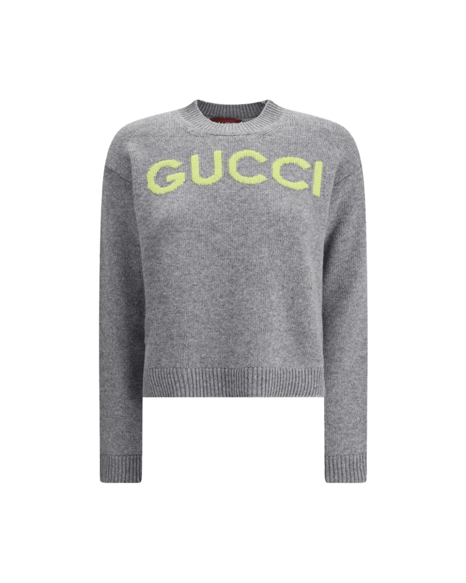 Gucci Wool Sweater with embroidered monogram