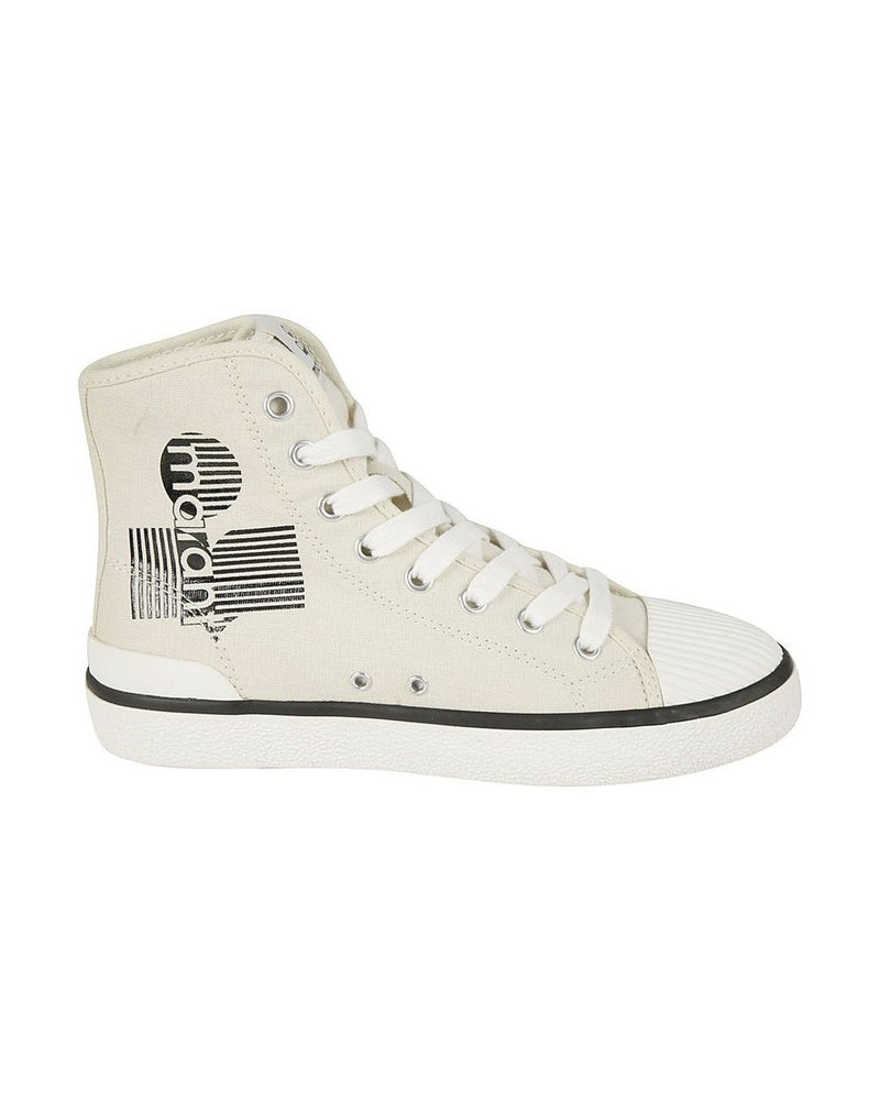 Isabel Marant Beige Canvas High Top Sneakers Glam Steals