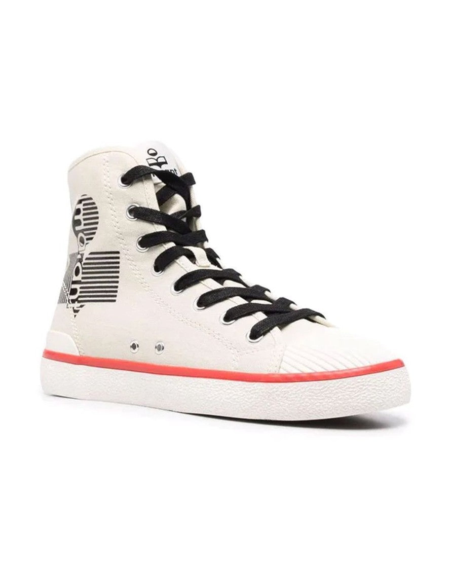 Isabel Marant Beige Canvas High Top Sneakers Glam Steals