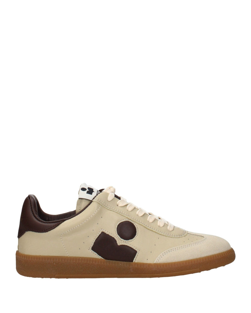 Isabel Marant Beige Leather Low Top Sneakers Glam Steals