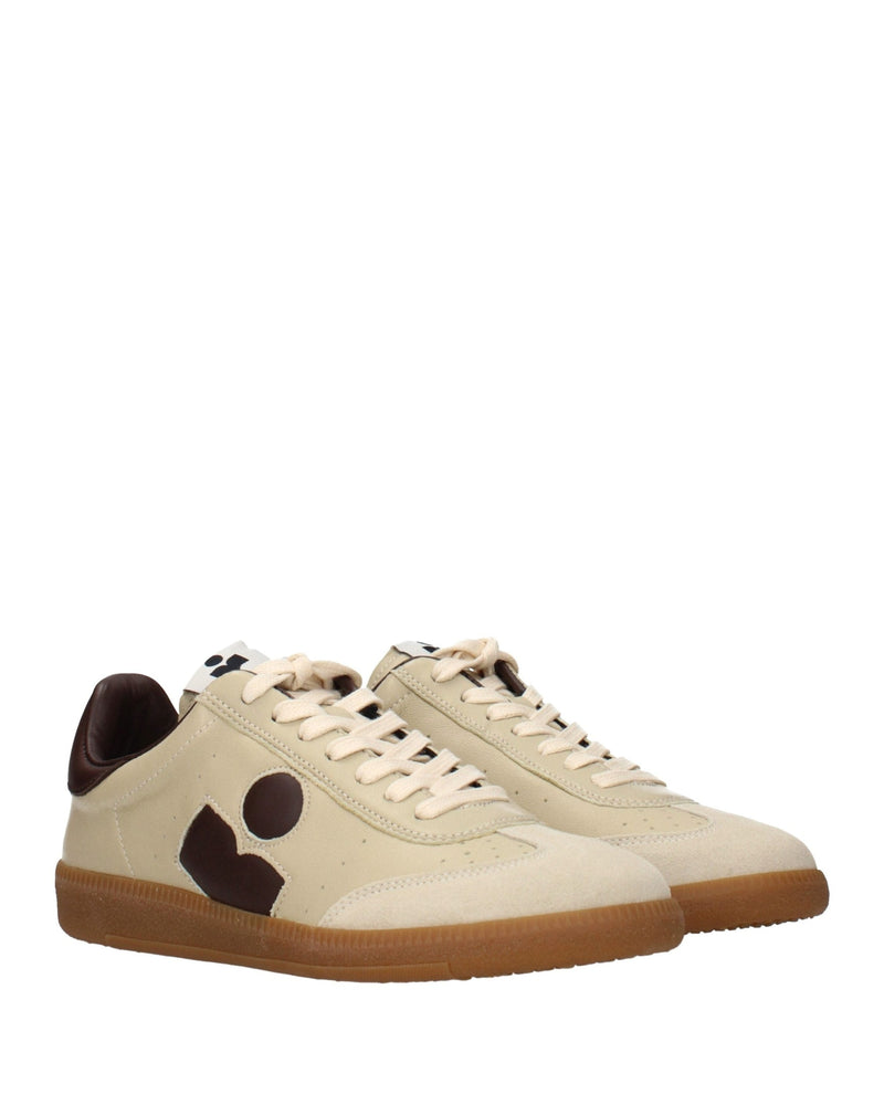 Isabel Marant Beige Leather Low Top Sneakers Glam Steals