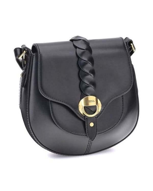 Isabel Marant Black Calf Leather Bos Taurus Shoulder Bag 