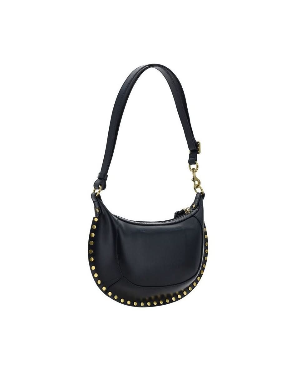 Isabel Marant Black Calf Leather Bos Taurus Shoulder Bag 