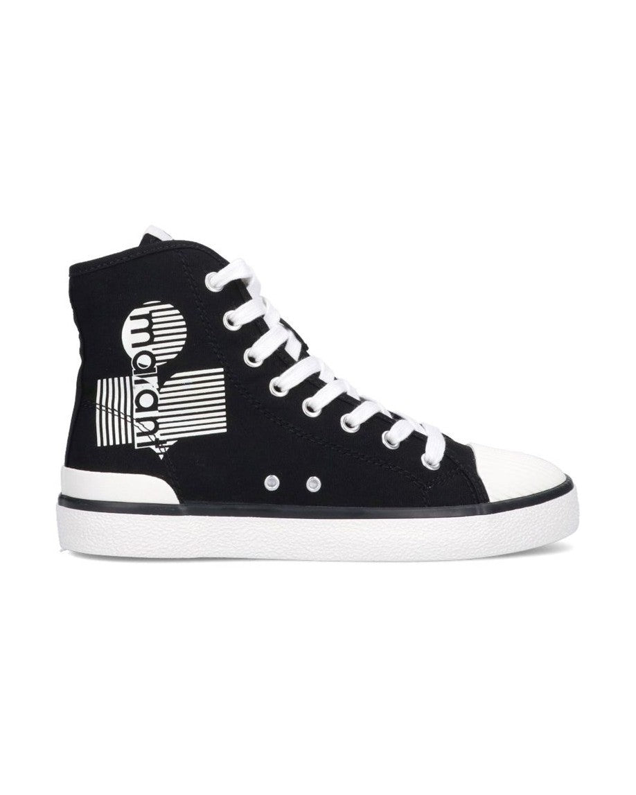 Isabel Marant Black Canvas High Top Sneakers Glam Steals