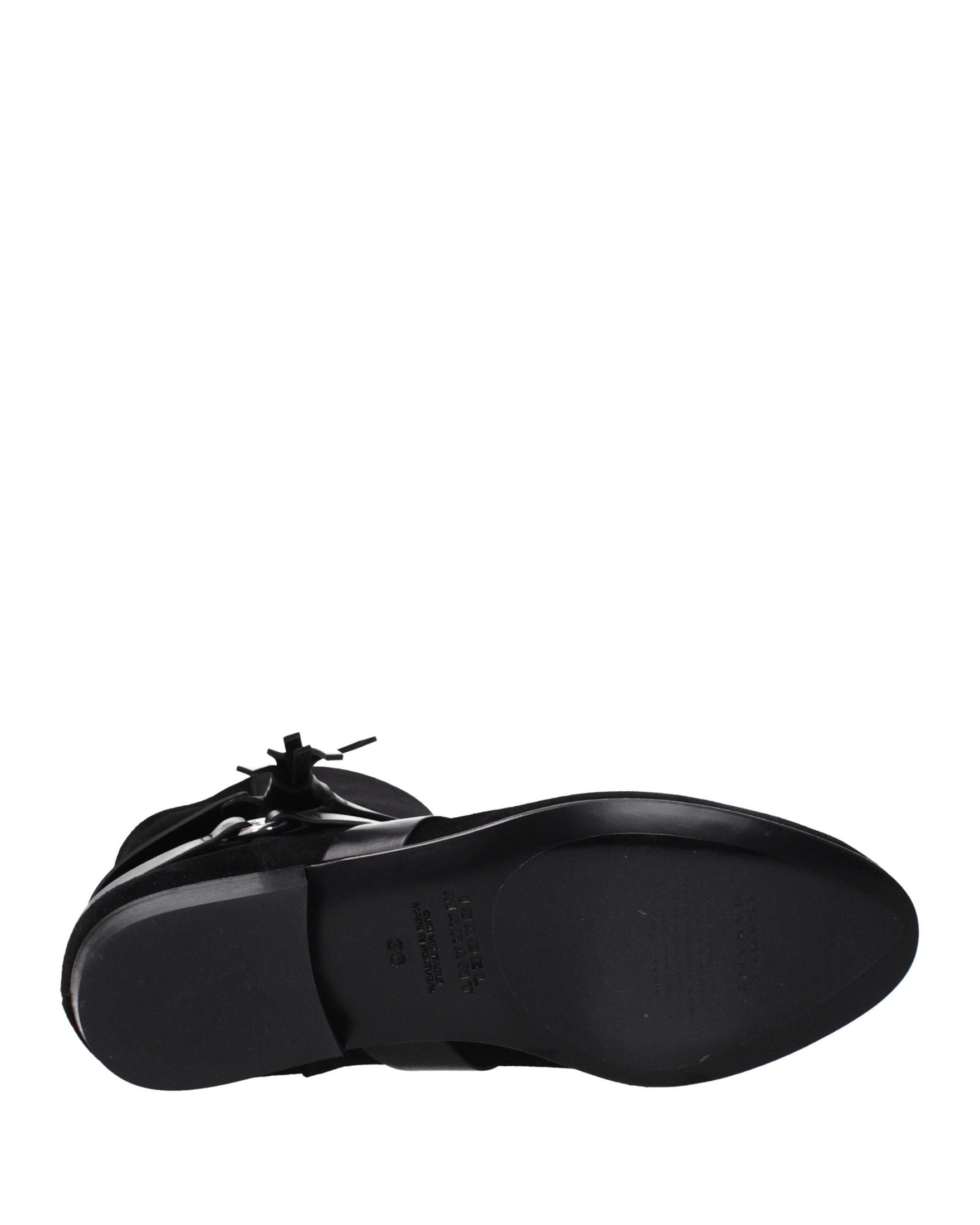 Isabel Marant Black Leather Ankle Boots Glam Steals