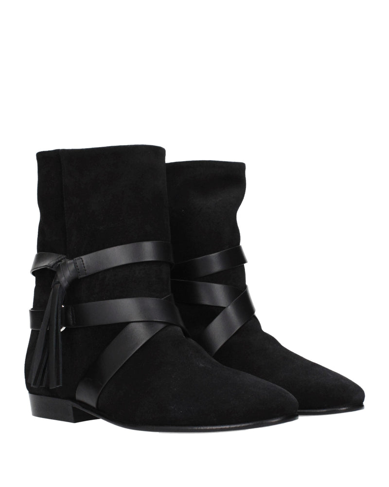 Isabel Marant Black Leather Ankle Boots Glam Steals
