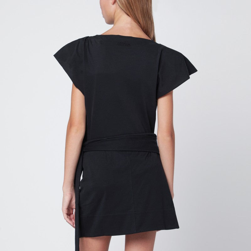 Isabel Marant Black Sebani Asymmetrical T-shirt Glam Steals