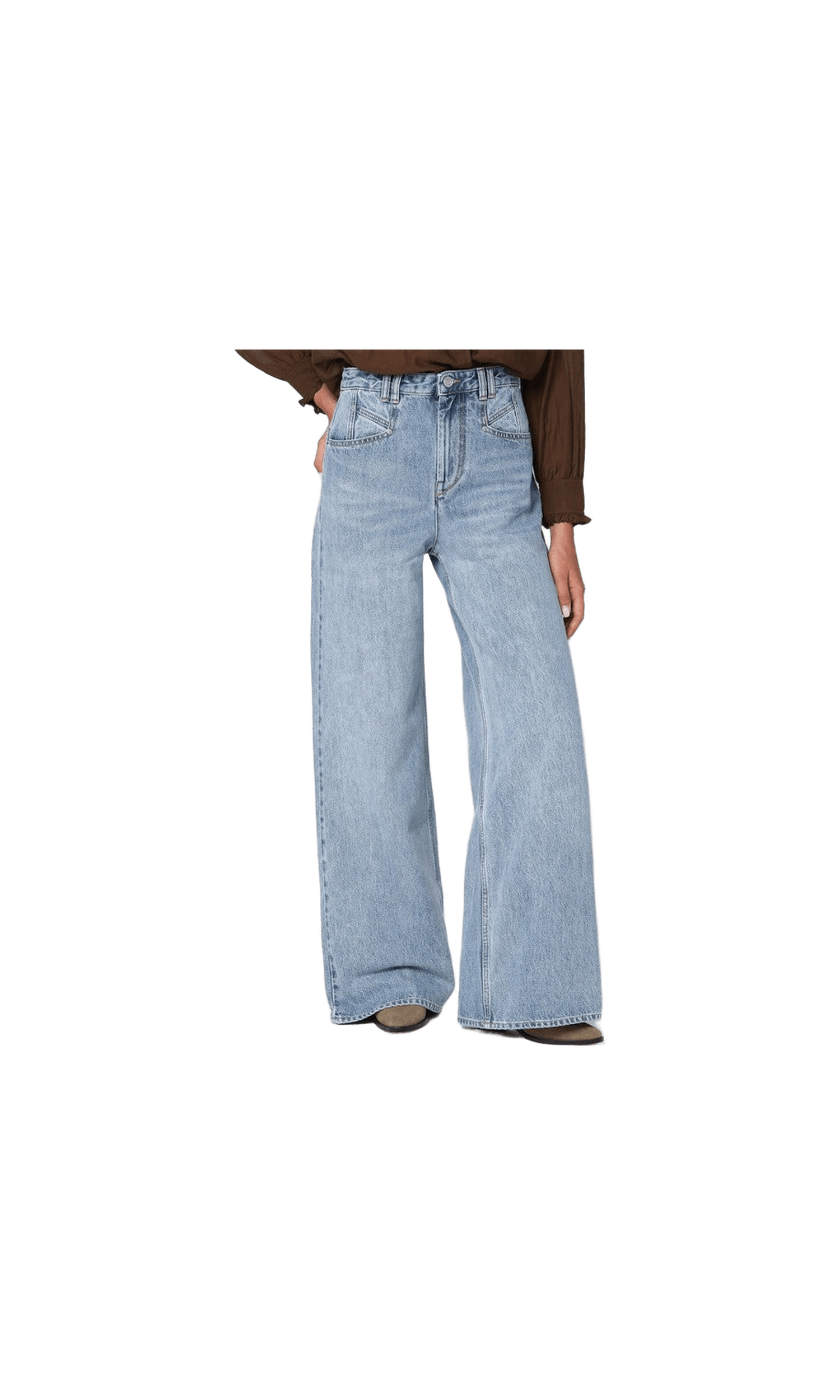 Isabel Marant Blue Wide Ice Jeans Glam Steals