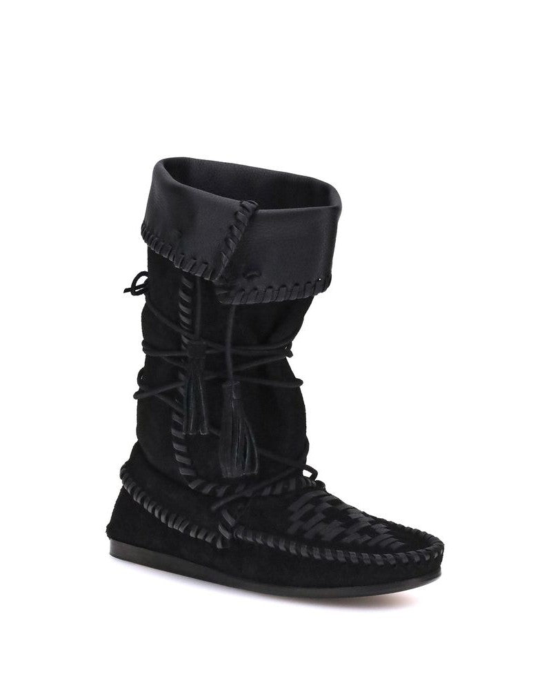 Isabel Marant Brown Calf Leather Bos Taurus Lace Up Boots 