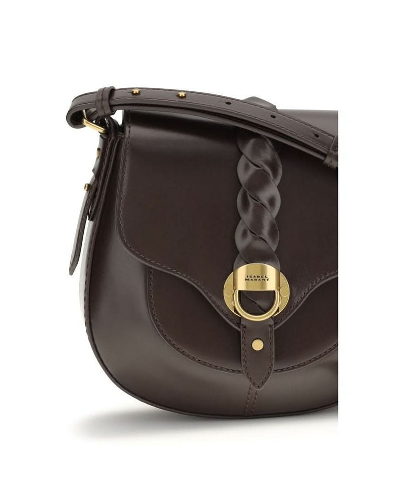 Isabel Marant Brown Calf Leather Bos Taurus Shoulder Bag 