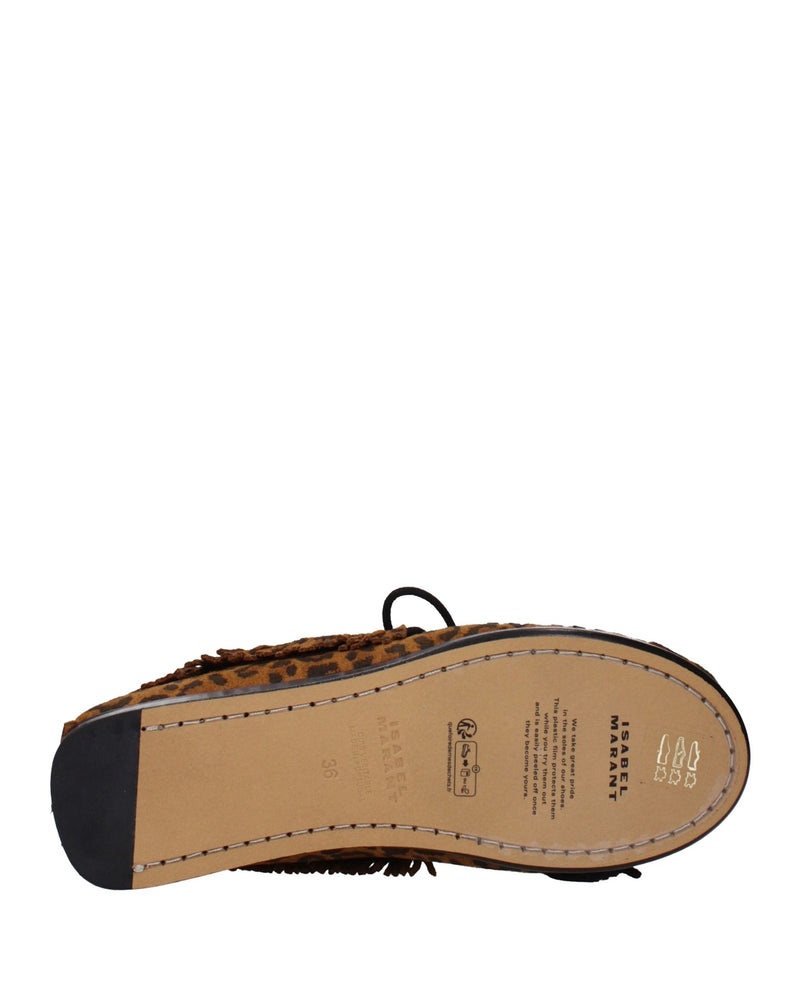 Isabel Marant Brown Leather Slip On Loafers Glam Steals