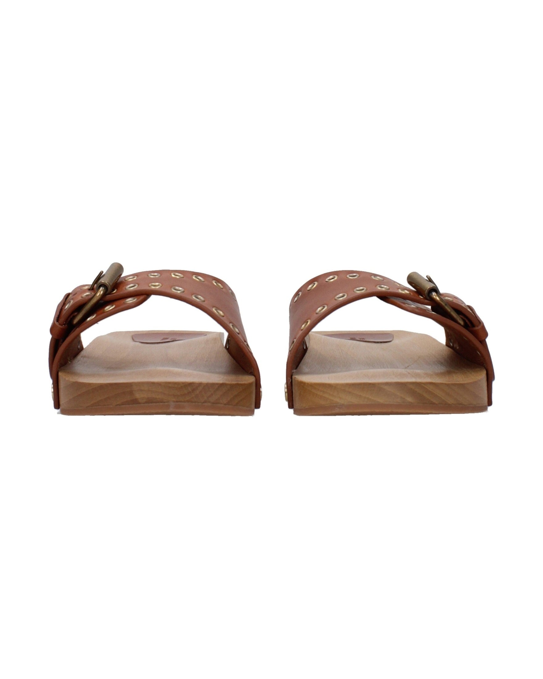 Isabel Marant Brown Leather Slippers 