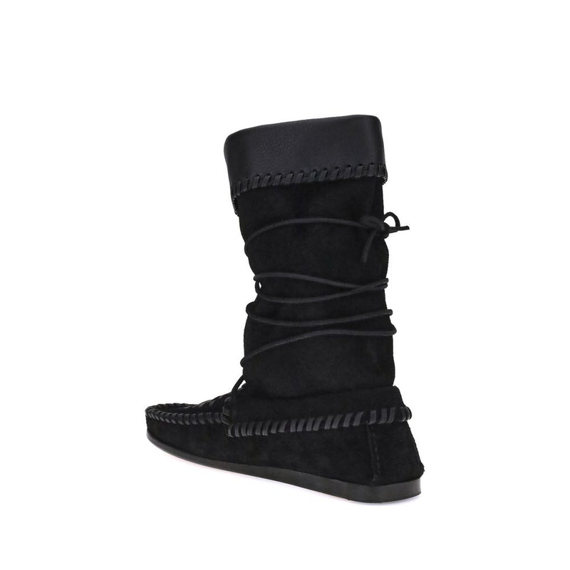 Isabel Marant Calf Leather Bos Taurus Lace Up Boots Glam Steals