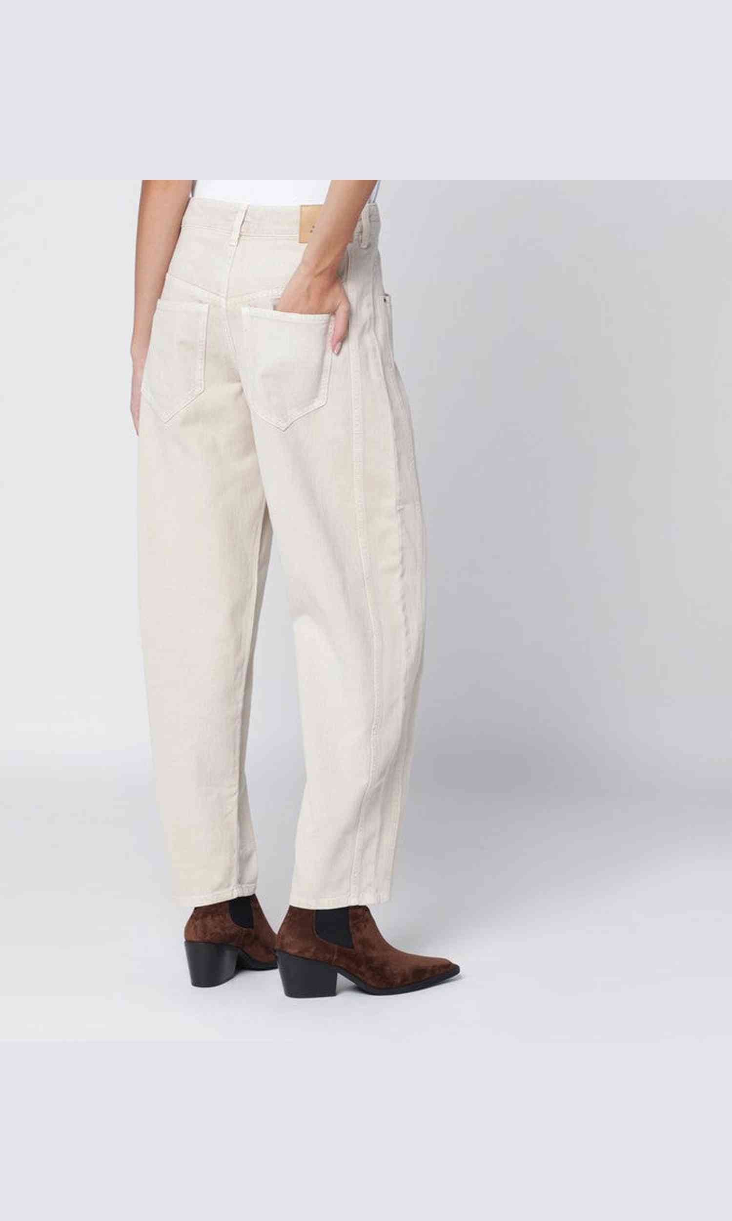 Isabel Marant Cotton Ecru Blend Trouser Glam Steals