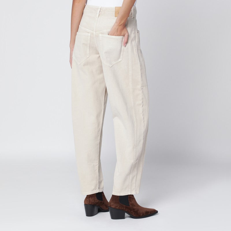 Isabel Marant Cotton Ecru Blend Trouser Glam Steals