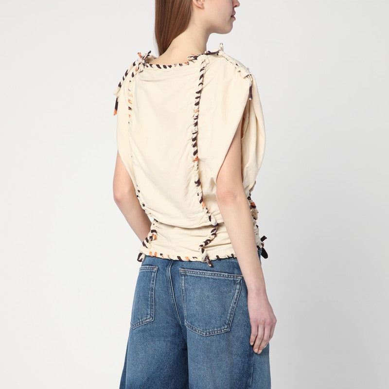 Isabel Marant Cotton Top Zohra Écru Glam Steals