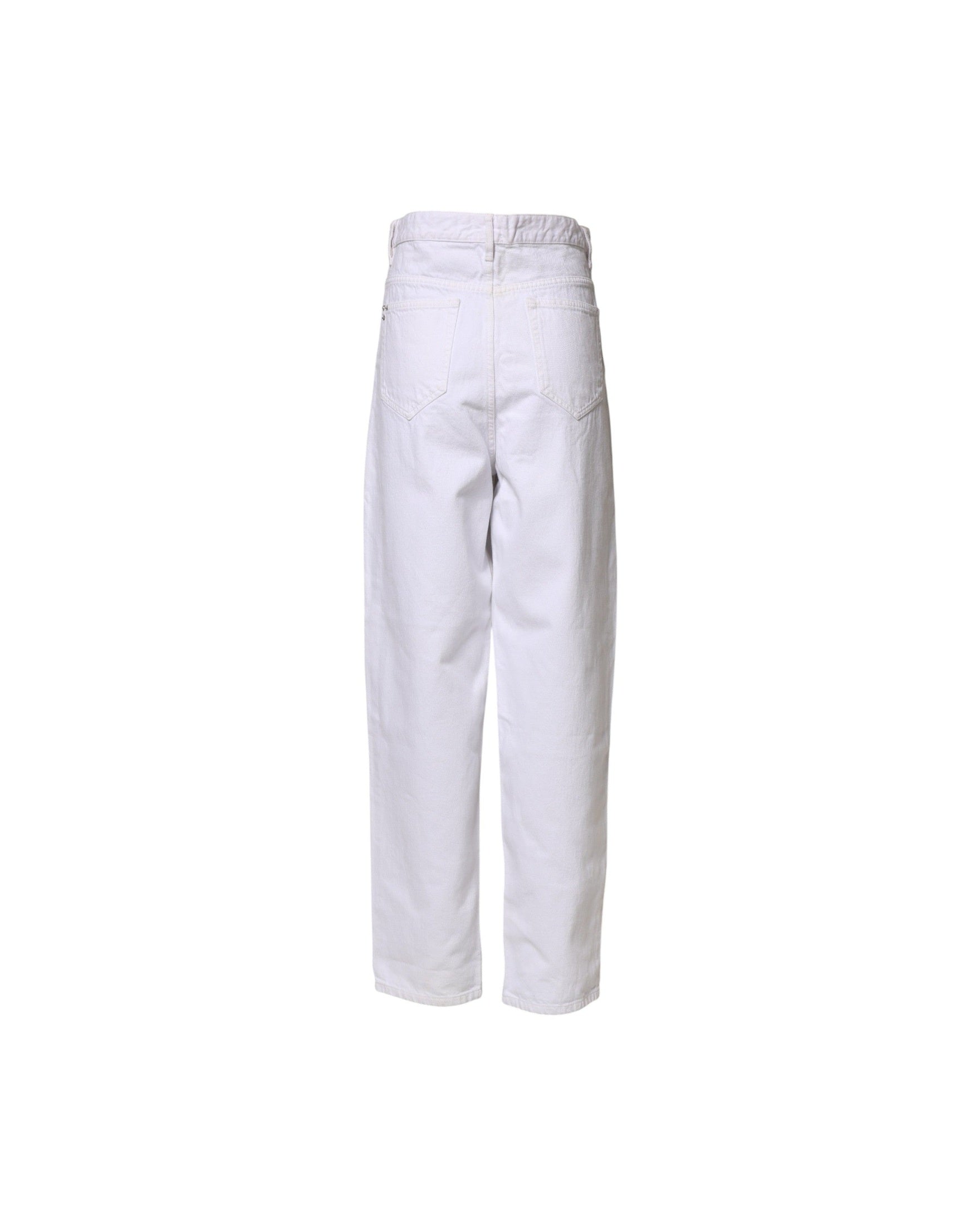 Isabel Marant Etoile White Denim High Waist Straight Jeans Glam Steals
