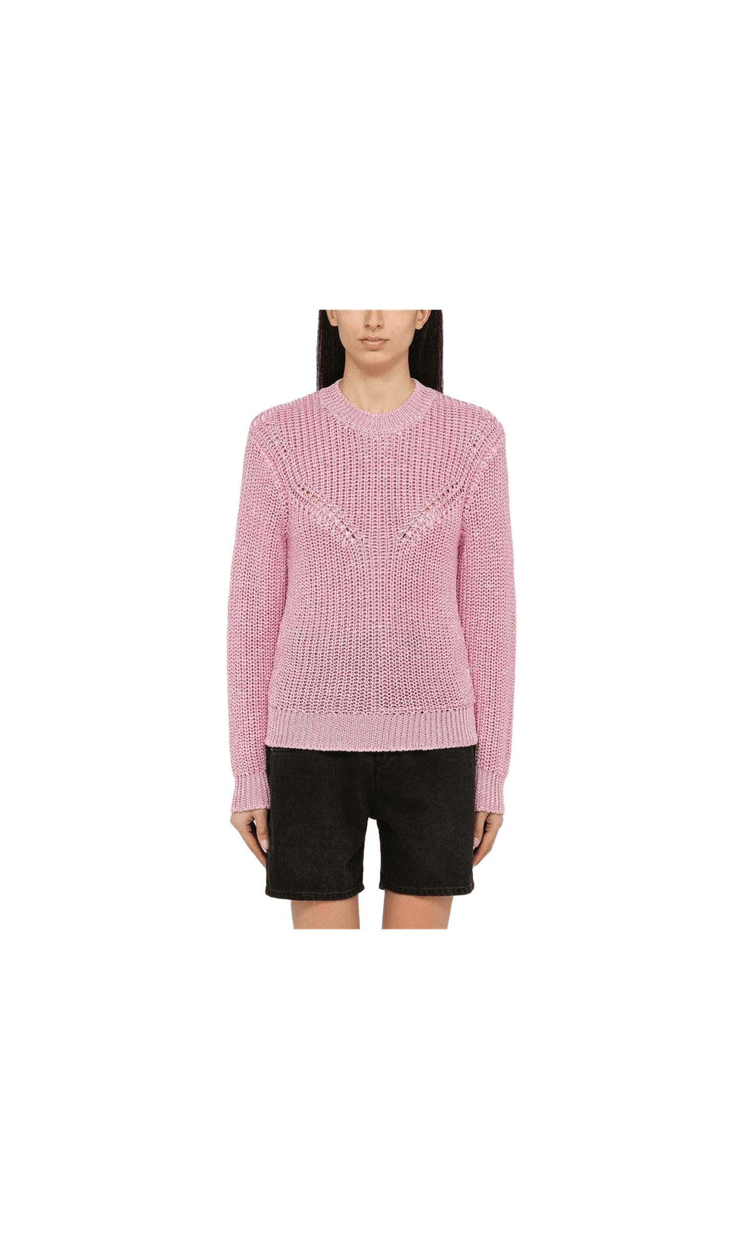 Isabel Marant Pink Polyester Recycled Crew Neck Jumper Glam Steals