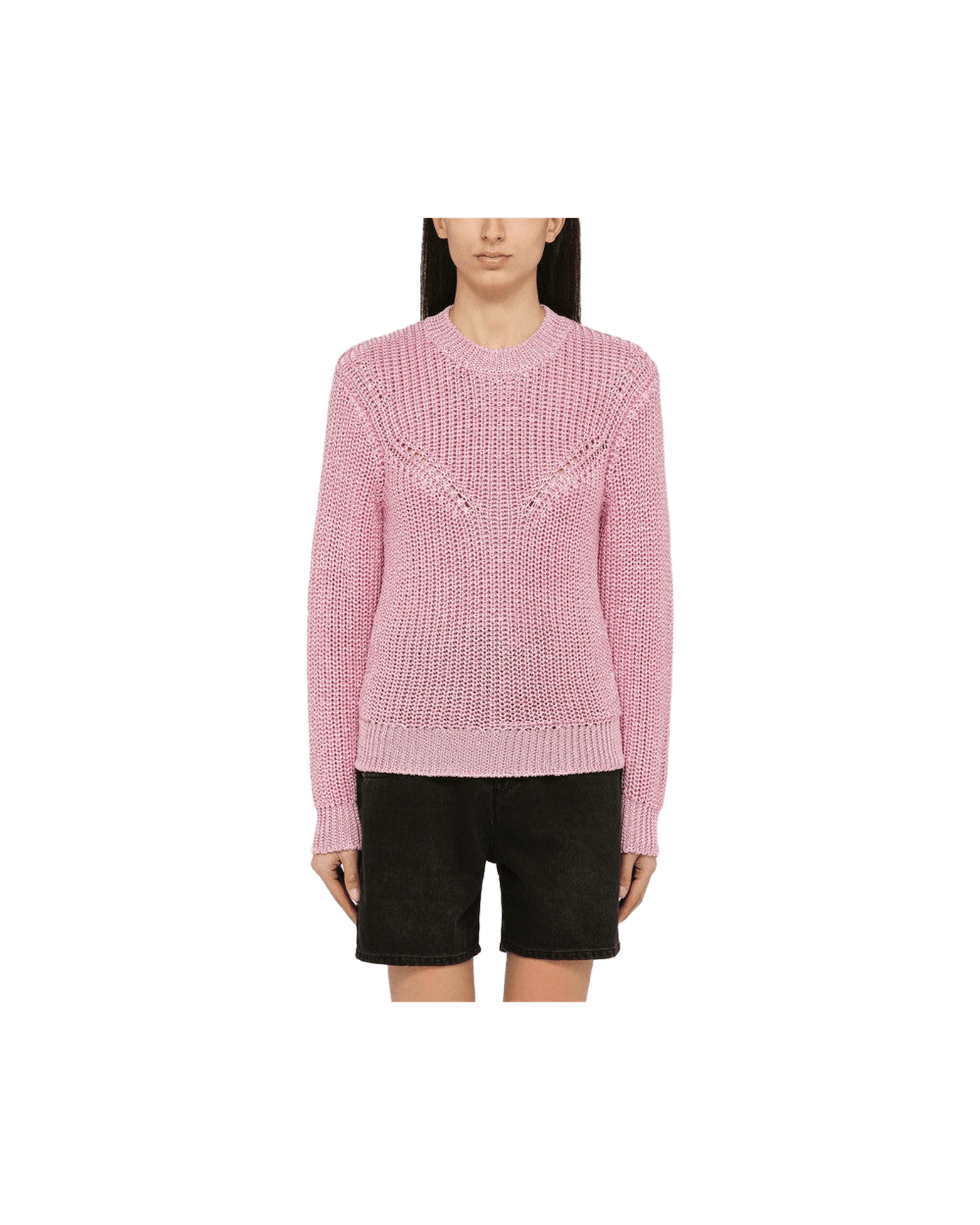 Isabel Marant Pink Polyester Recycled Crew Neck Jumper Glam Steals