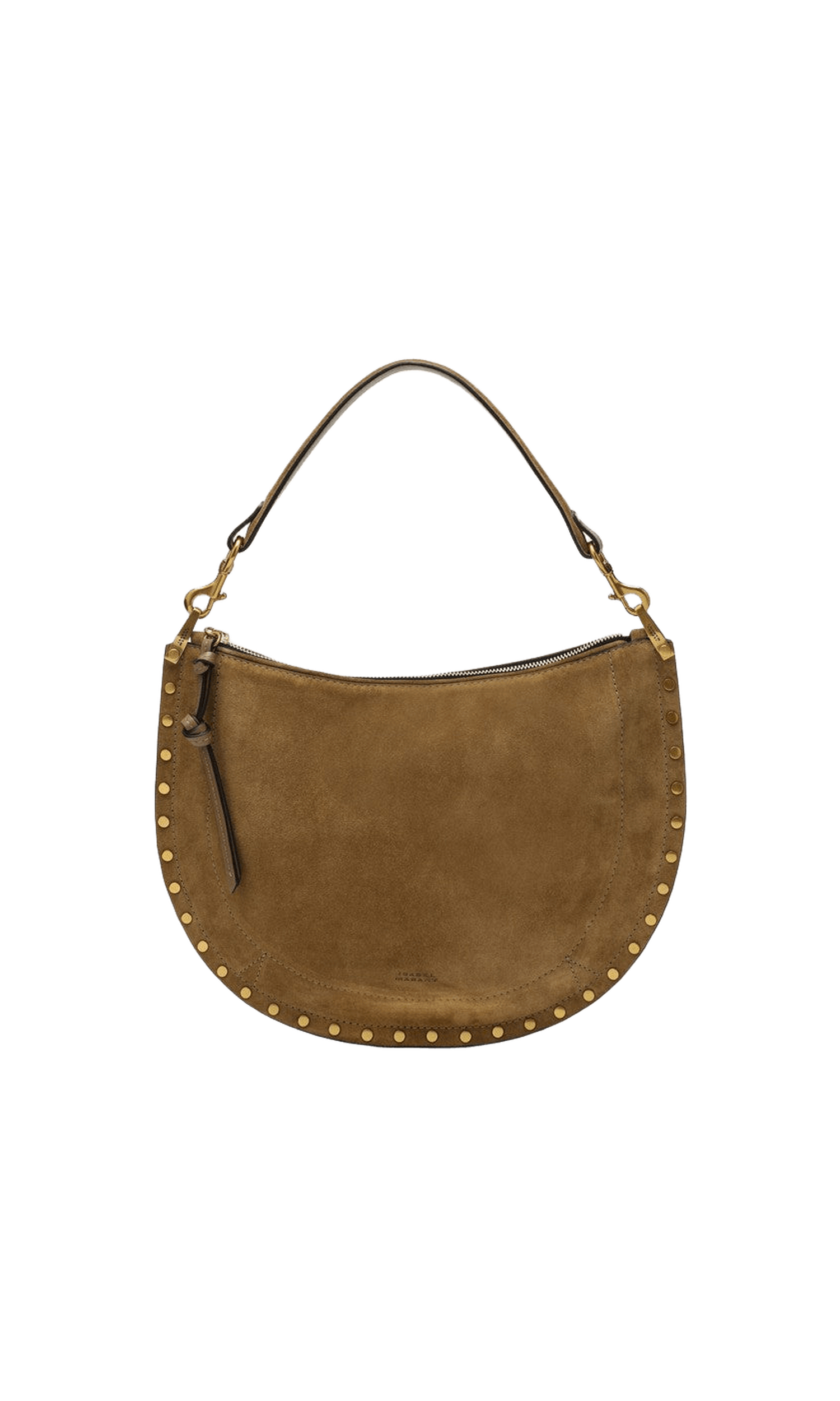 Isabel Marant Taupe Suede Borsa Oskan Soft Zipped in Color Glam Steals