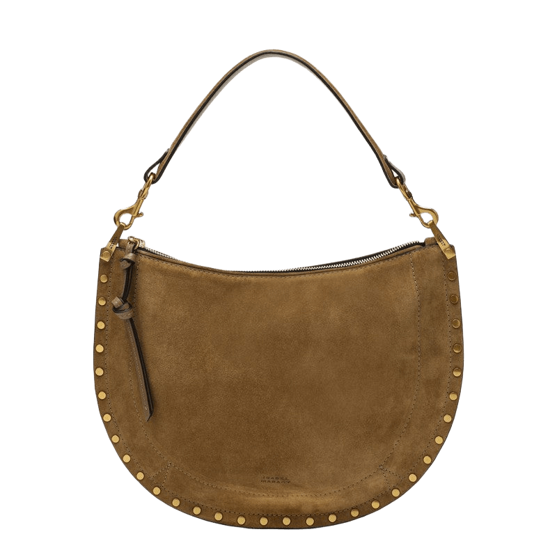 Isabel Marant Taupe Suede Borsa Oskan Soft Zipped in Color Glam Steals