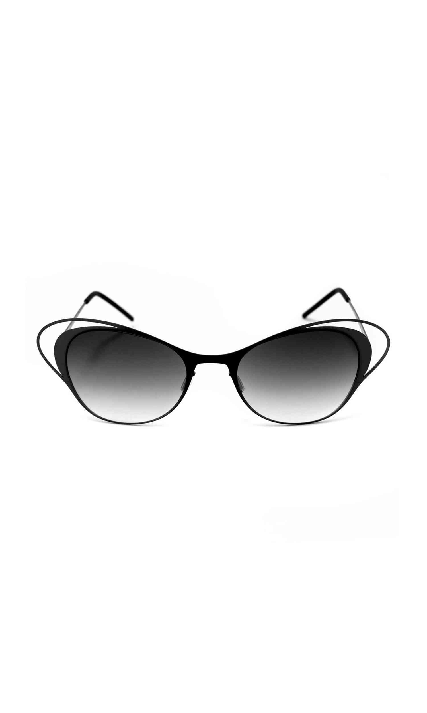 Italia Independent Black Metal Sunglasses Glam Steals